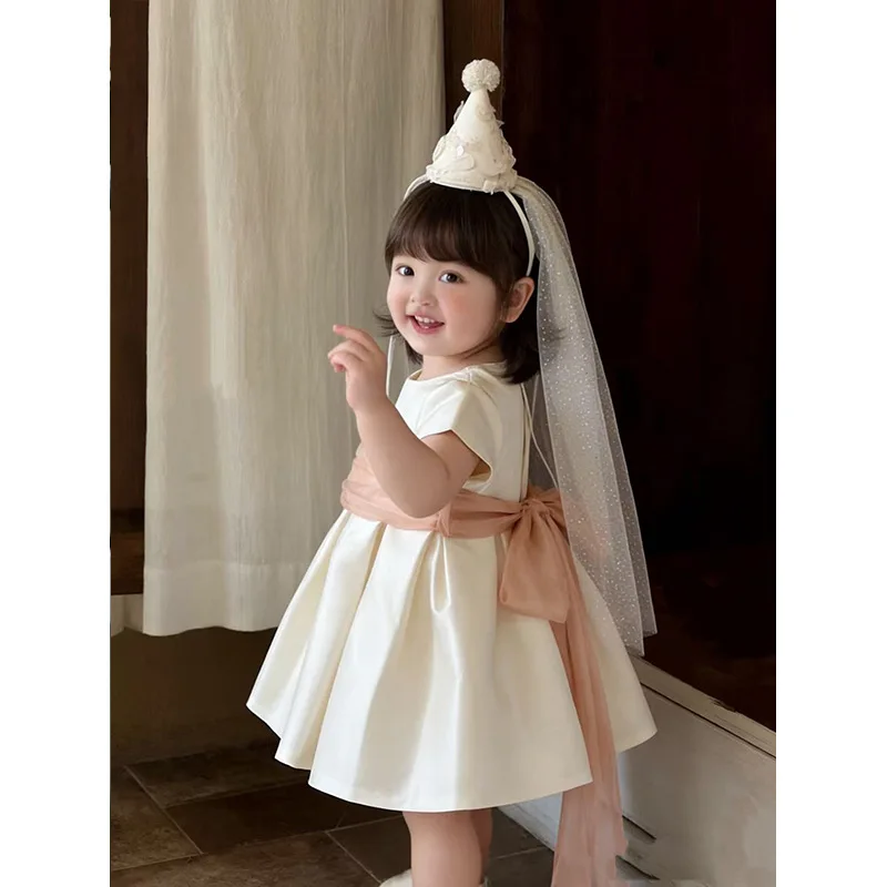 Vestido de fiesta para bebé niña con encaje estilo princesa - imagen 4
