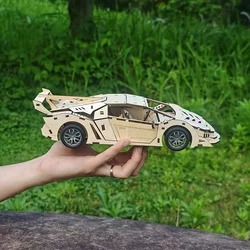 Rompecabezas 3D en madera con coches de carreras para niños