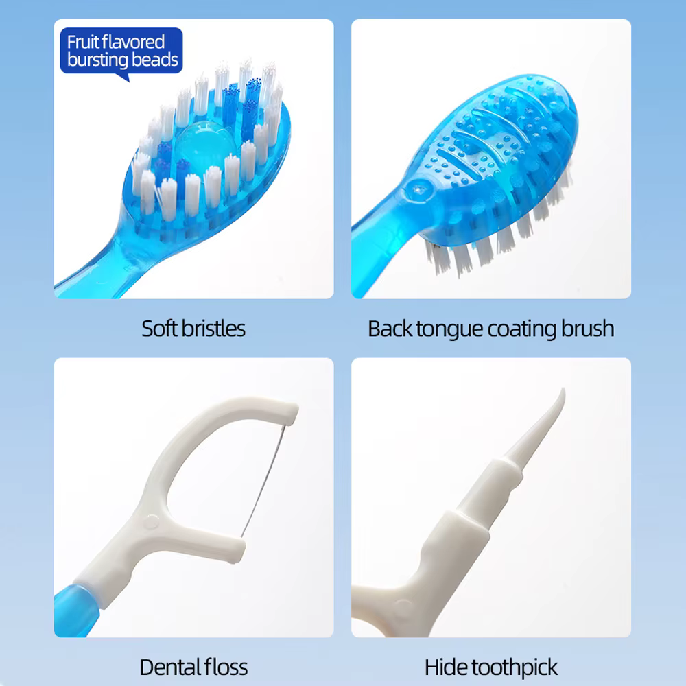 Cepillo dental desechable infantil con frescor para niños - imagen 4
