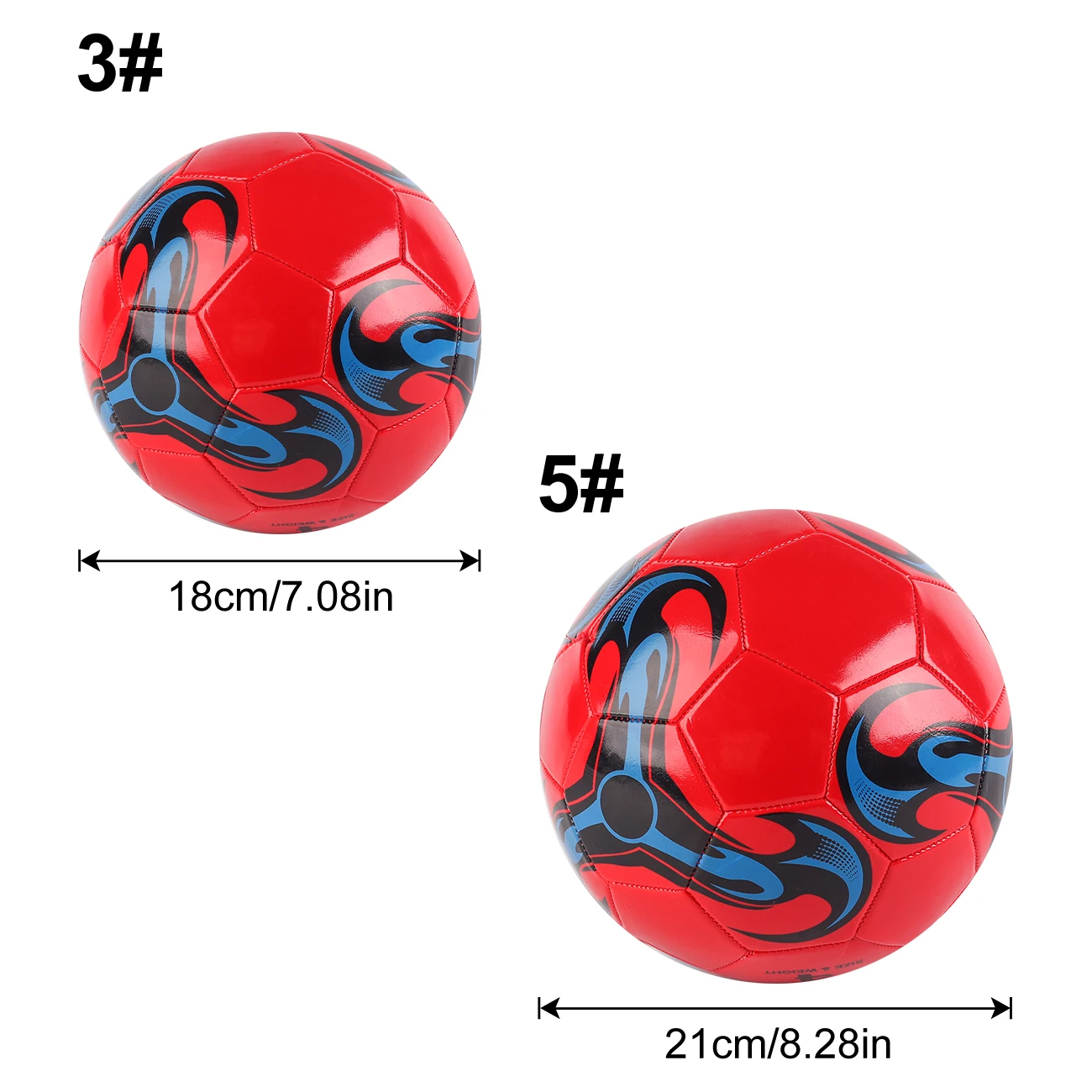 Balón de fútbol infantil rojo para entrenar y jugar