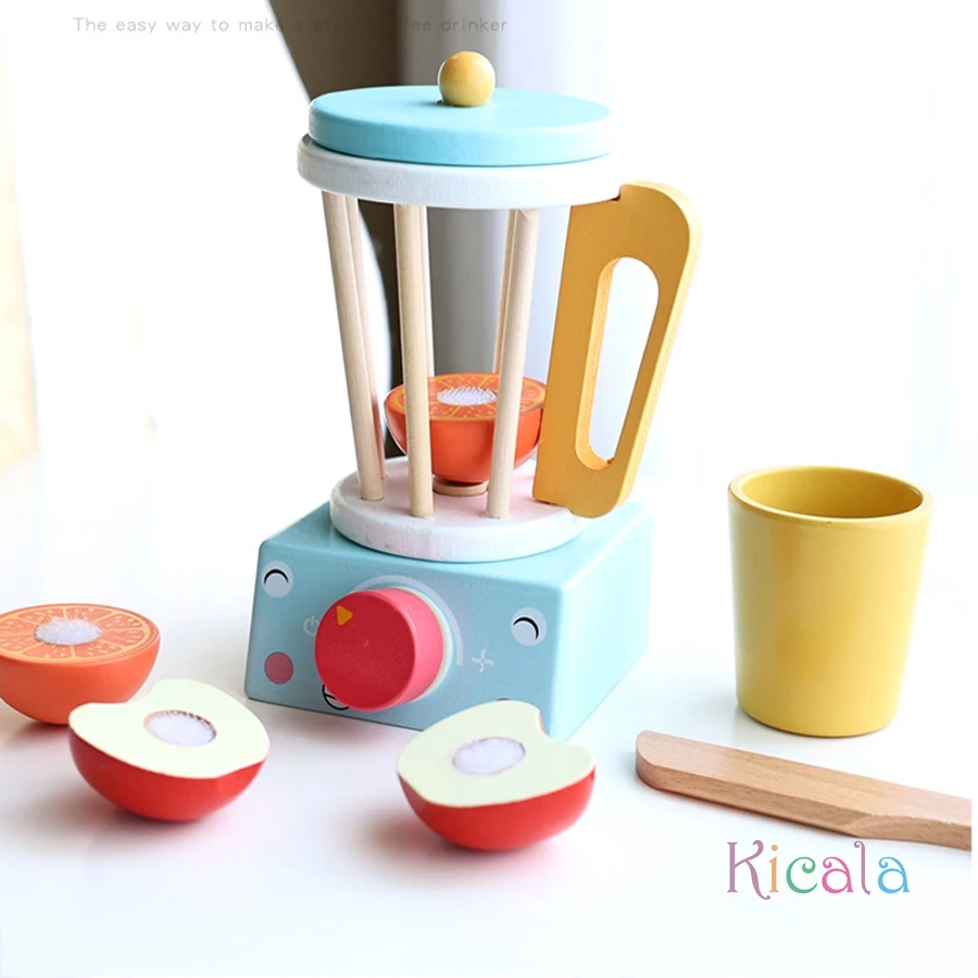 Juguete cocina madera con accesorios: café, tostadora y comida - imagen 3