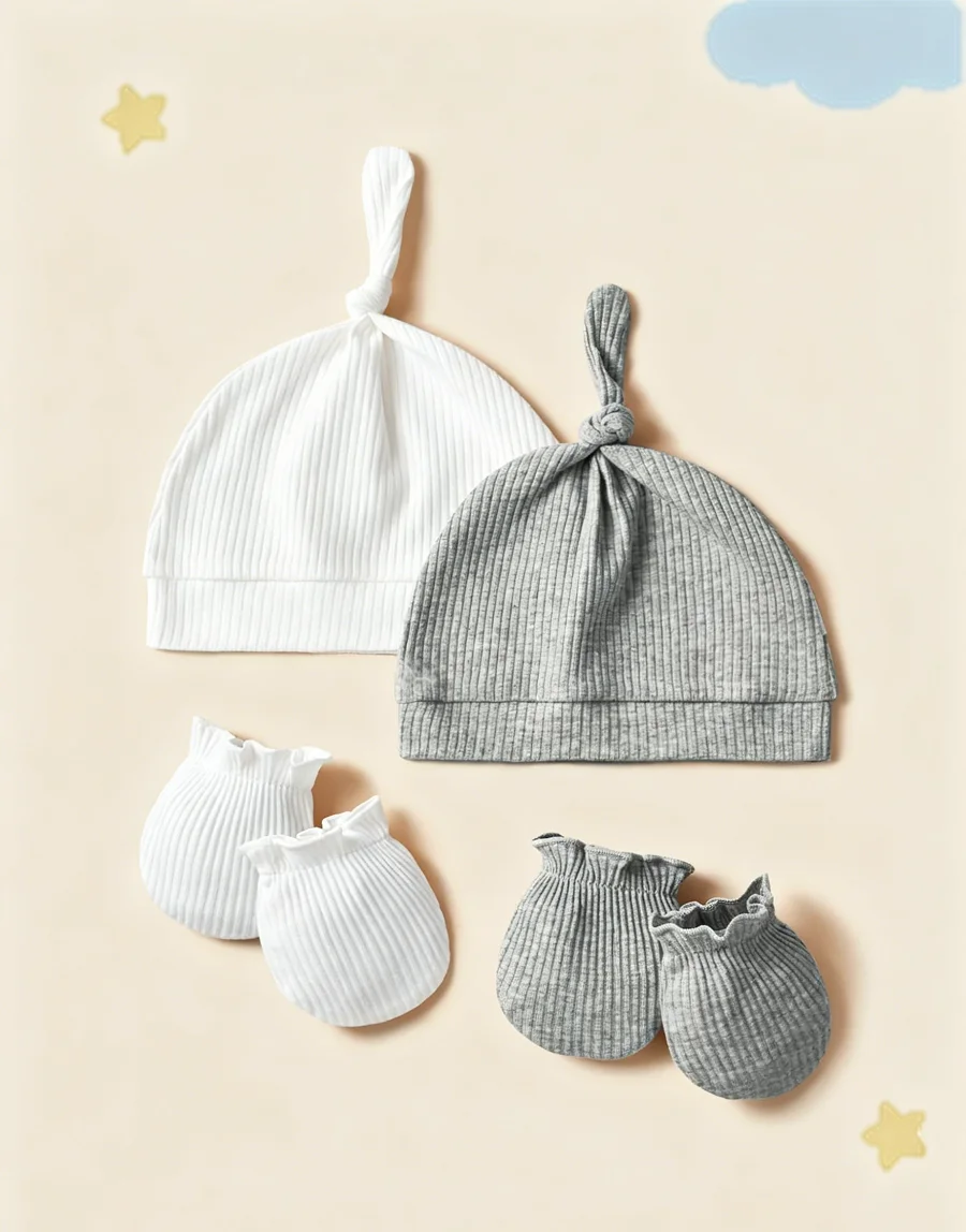 Set de gorros y guantes para bebé
