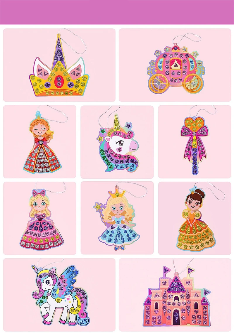Niña completando el mosaico
