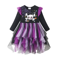 DXTON vestido princesa de tul con manga acampanada para Halloween