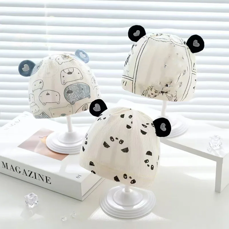 Gorro para bebé con orejas de oso y lazo princesa - imagen 5