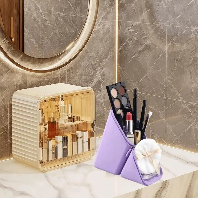 Estuche para brochas de maquillaje en silicona con cremallera - imagen 3