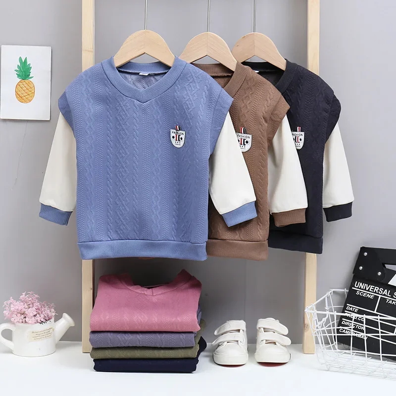 Sudadera infantil efecto dos piezas para primavera y otoño - imagen 3