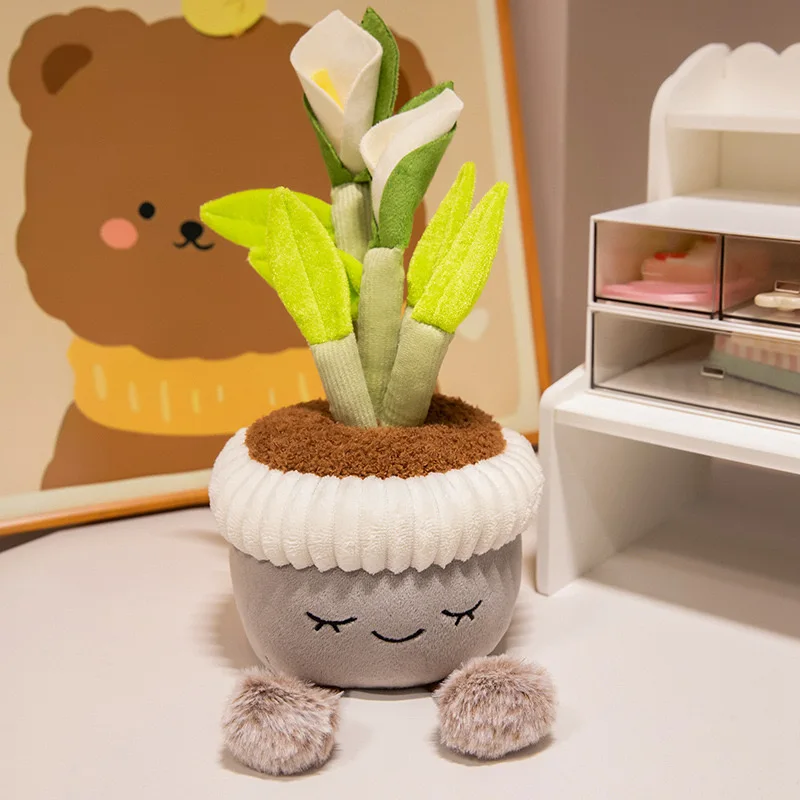 Peluche cactus de girasol con estilo kawaii