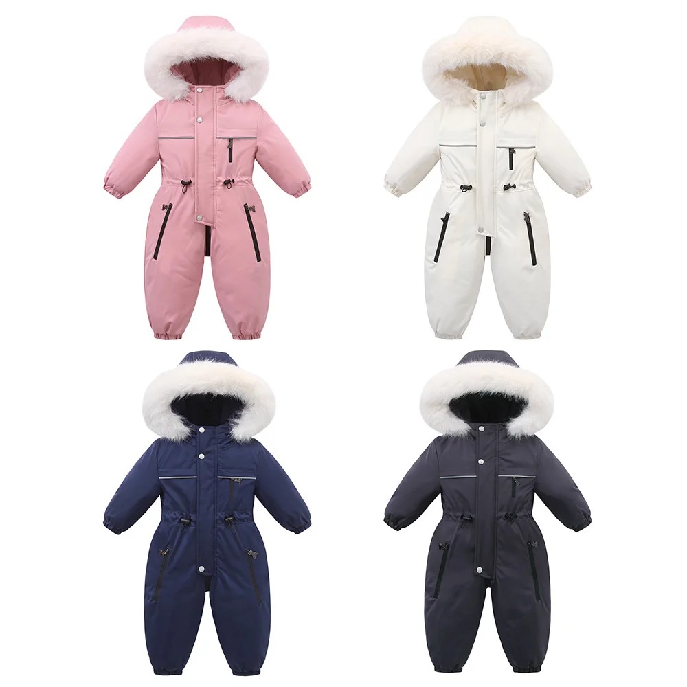 Traje de esquí azul con capucha para niño