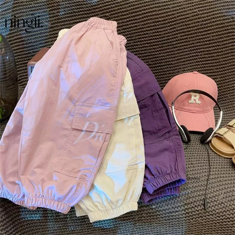 Pantalones de chándal finos sueltos para niños y niñas - imagen 3