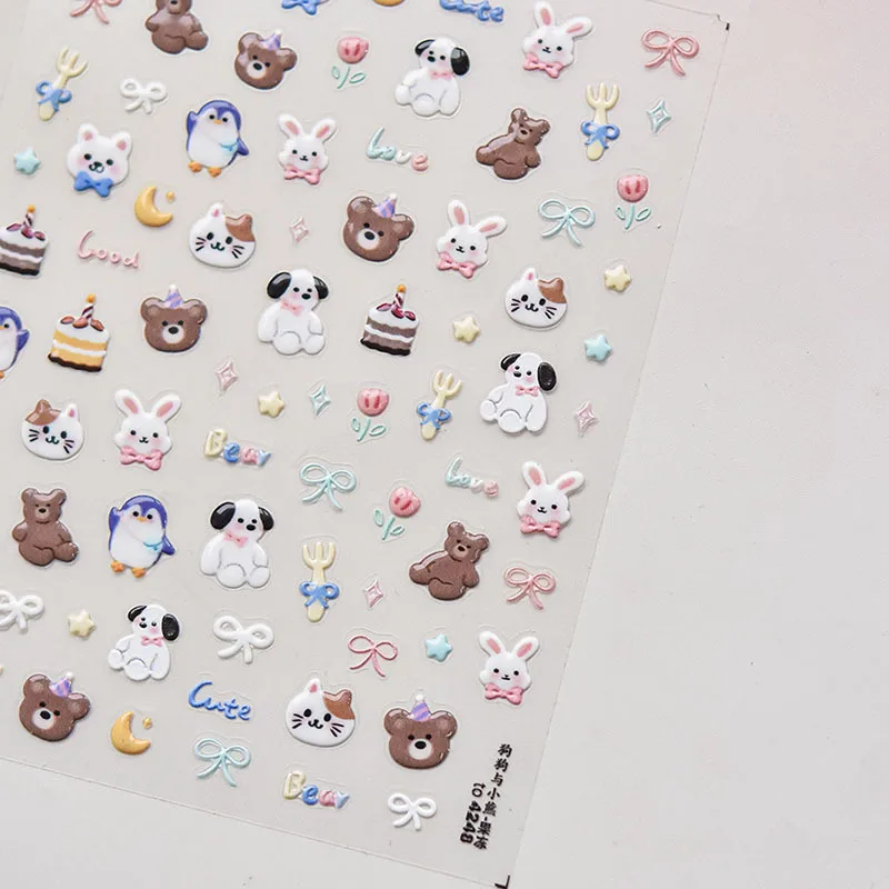 Pegatinas infantiles de animales de dibujos para manualidades - imagen 2
