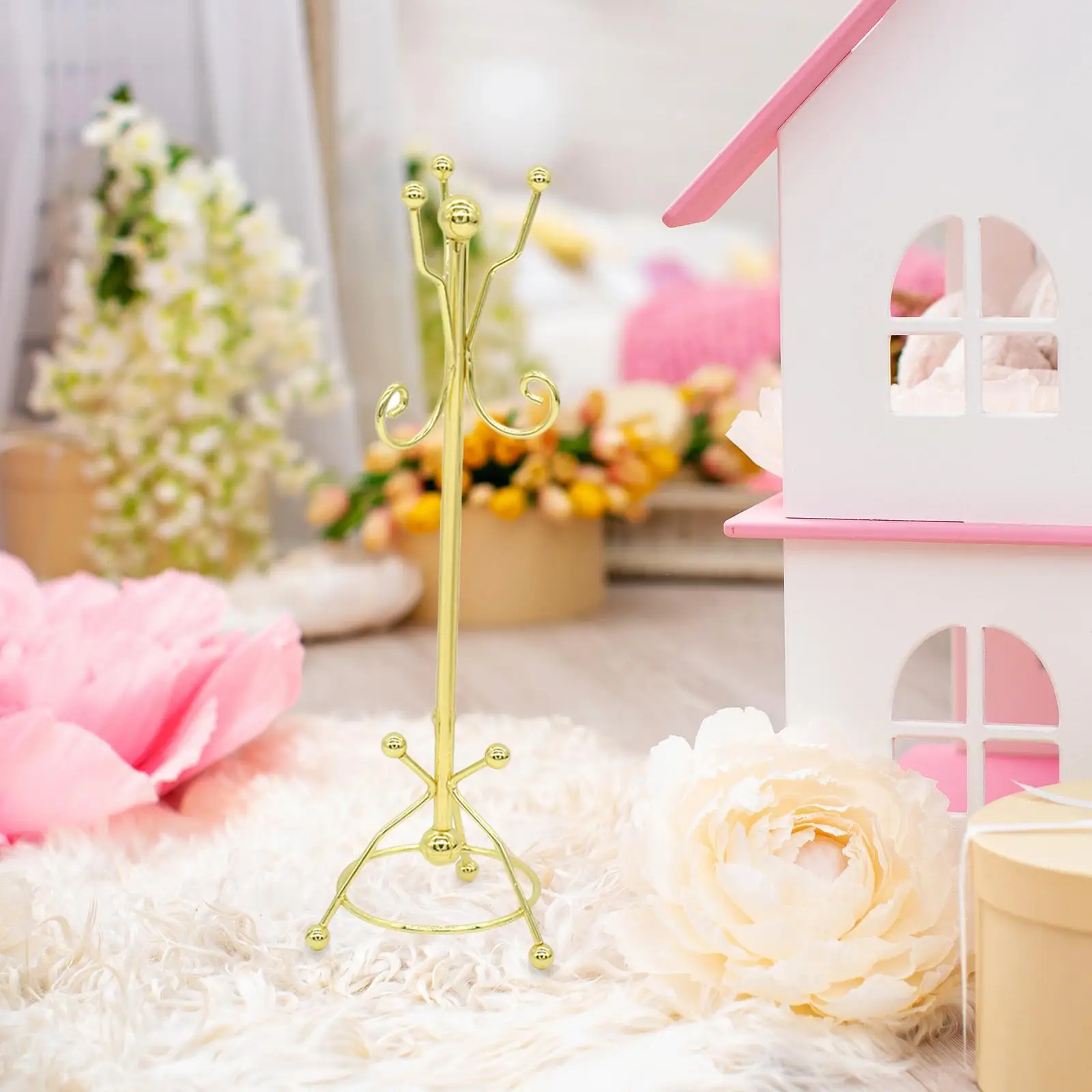 Organizador de ropa para casa de muñecas, soporte para abrigos - imagen 3