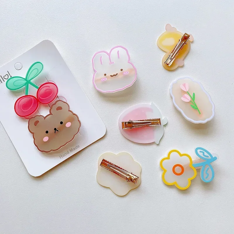 Pinzas de pelo con forma de conejo para niña - imagen 5