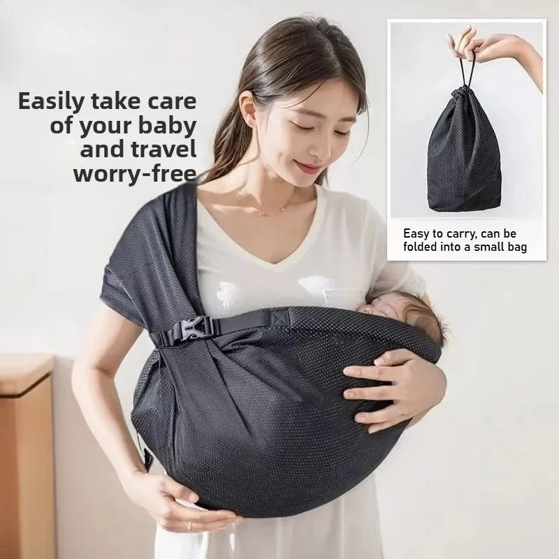 Portabebés ergonómico compacto con cinturón frontal para recién nacido