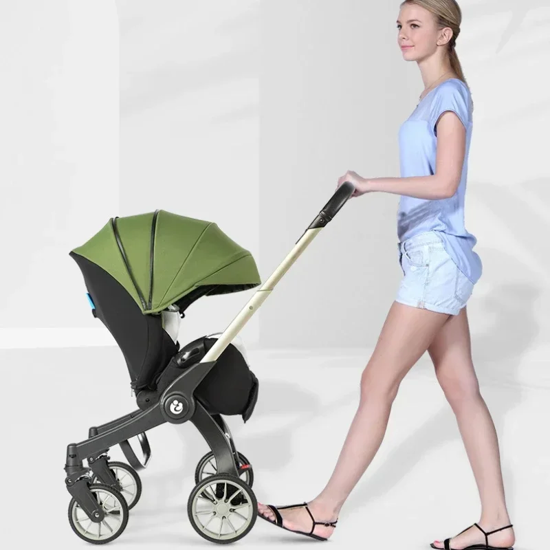 Cochecito de bebé multifuncional con silla de auto y portabebés - imagen 5