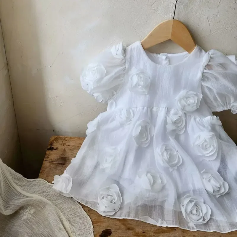MILANCEL body de verano para bebé con flores 3D, cómodo - imagen 3