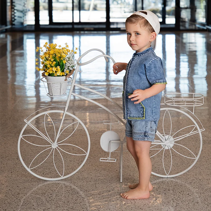 Vestido vaquero para niña, conjunto de verano con bolsillos contraste - imagen 2