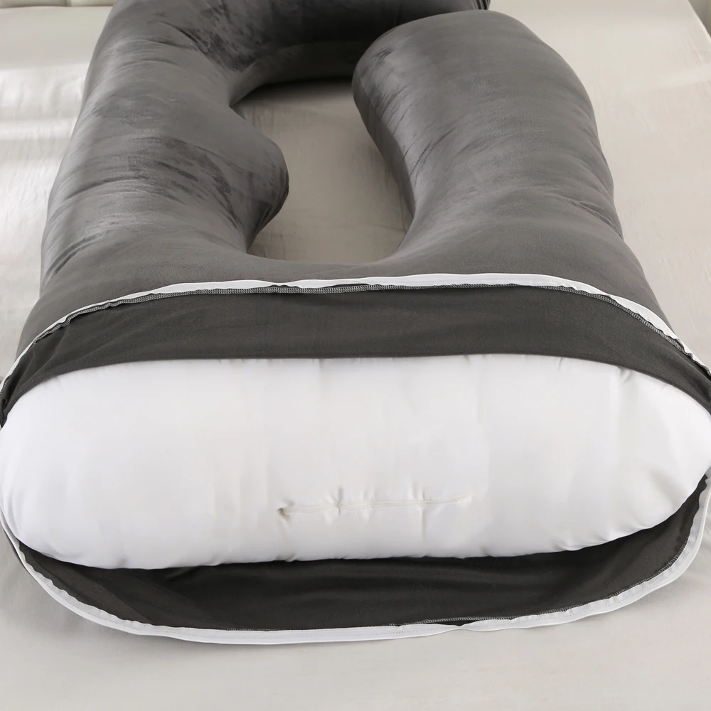 PANGDUBE Almohada embarazo forma G algodón para cintura - imagen 4