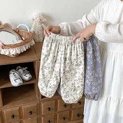 Pantalones florales deportivos para niñas – sueltos y finos