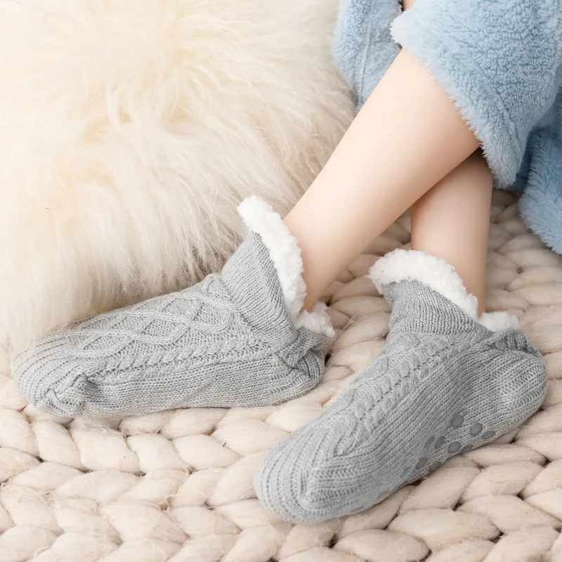 Calcetines térmicos afelpados antideslizantes de invierno para casa - imagen 4