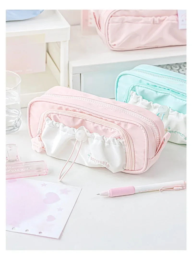 Star Bolsa de lápices infantil con cordón – Doble capa gran capacidad - imagen 3