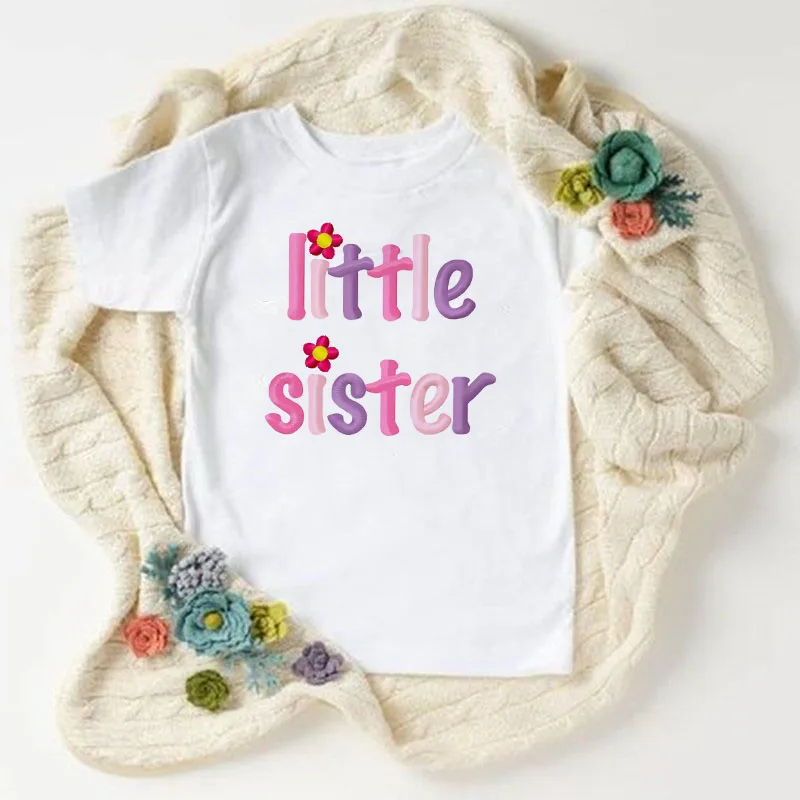 Camisetas a juego de hermanas – Manga corta blanca para niñas - imagen 5