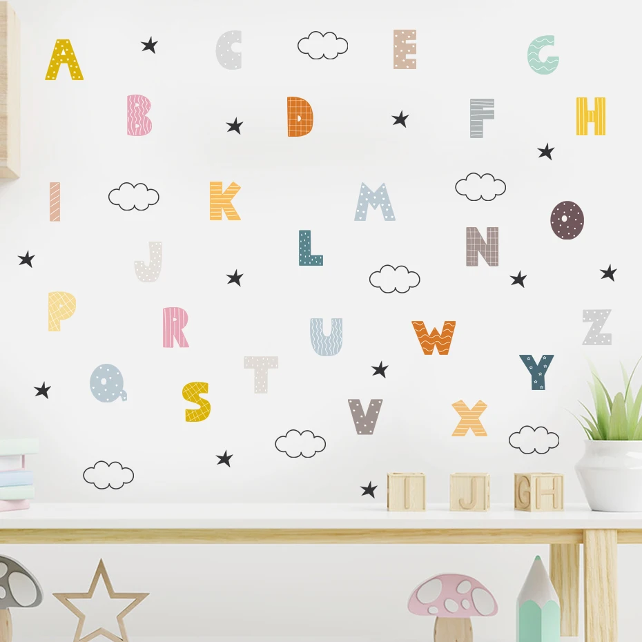 Vinilo adhesivo de pared infantil de letras para habitación bebé - imagen 2