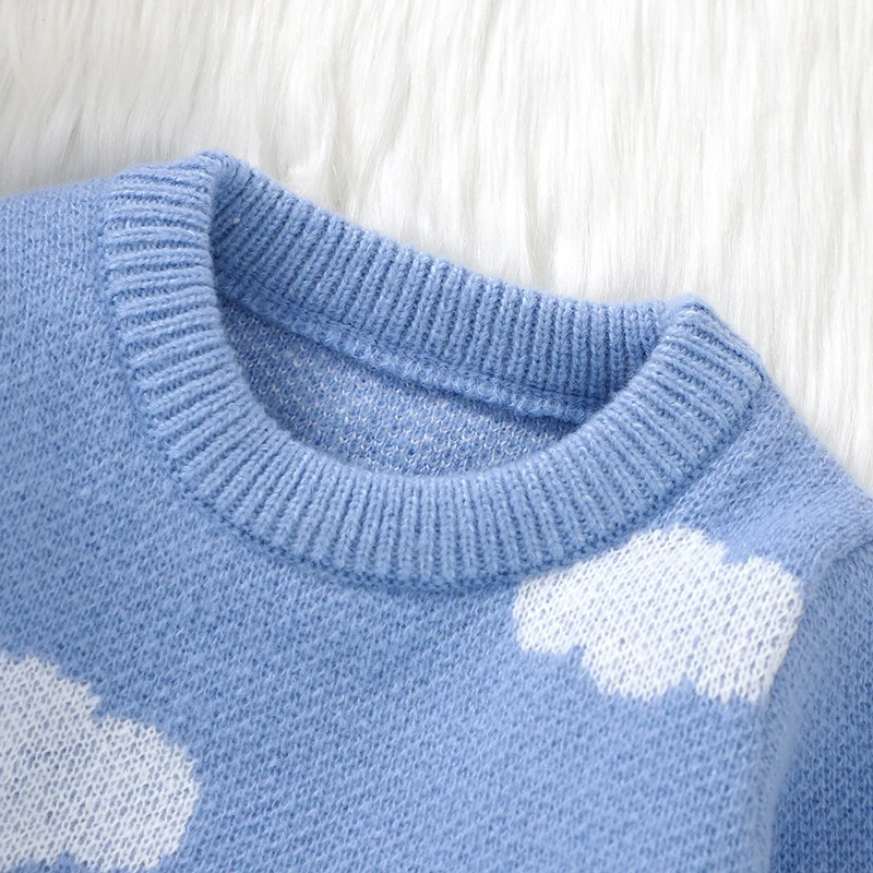 Jersey de punto cuello redondo para bebé y niño