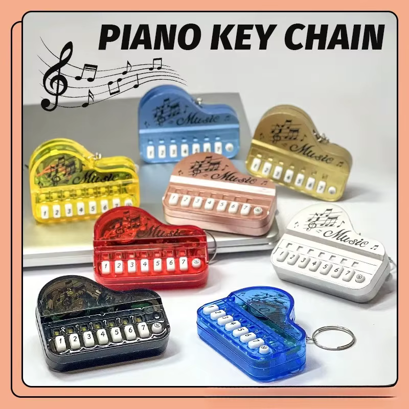 Mini piano electrónico infantil con colgante musical para llaves - imagen 4
