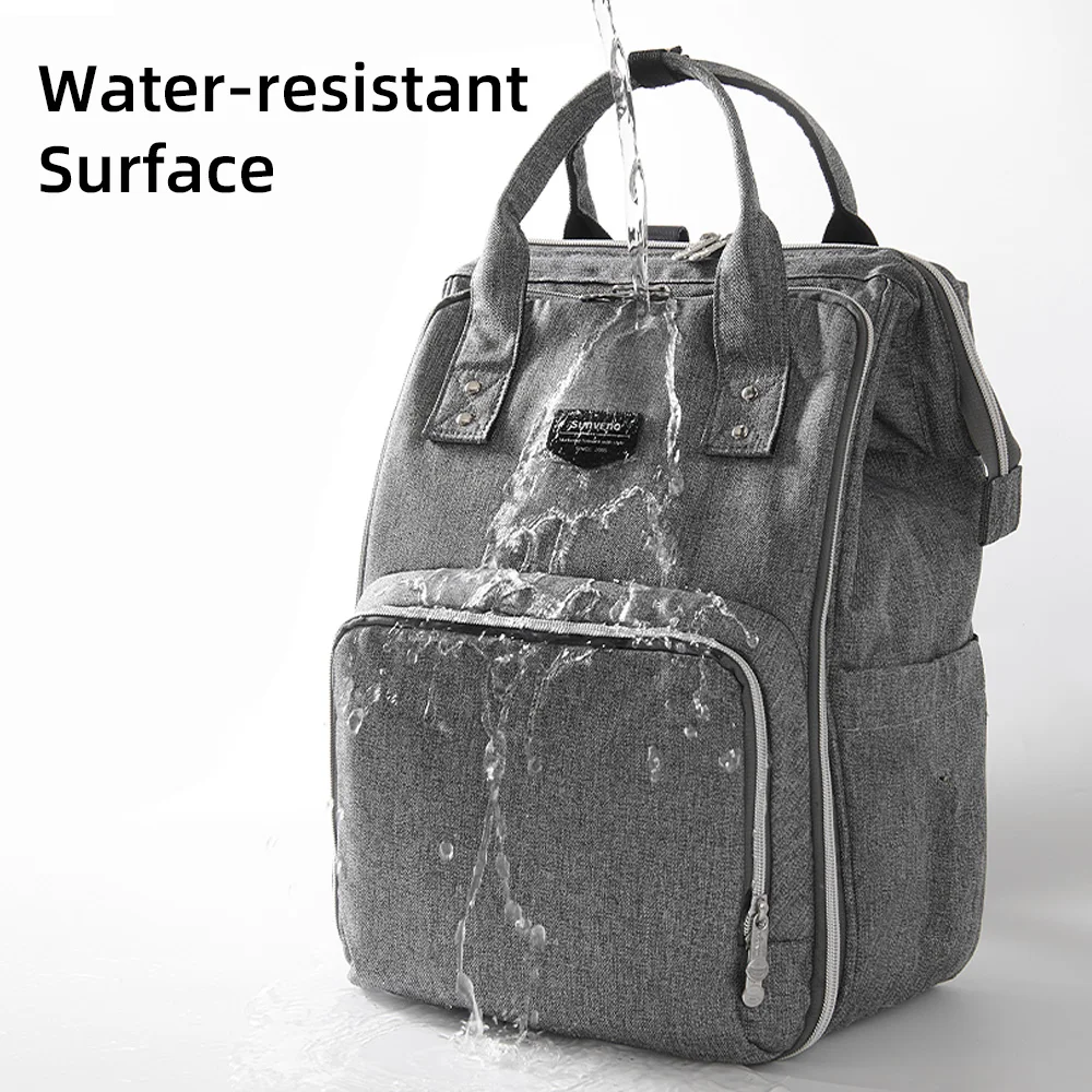 Mochila pañales impermeable de gran capacidad para viaje - imagen 4