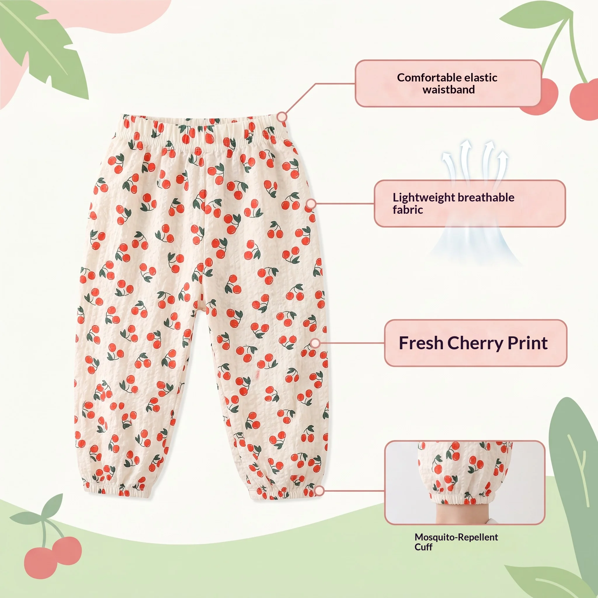 Pantalones cortos anti mosquitos para niños y niñas corte campana - imagen 2