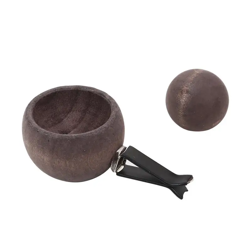 Difusor de coche circular de nogal negro para aromaterapia en rejillas - imagen 3