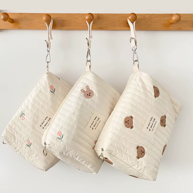 Bolsa maternal con estampado bordado para bebé - imagen 4