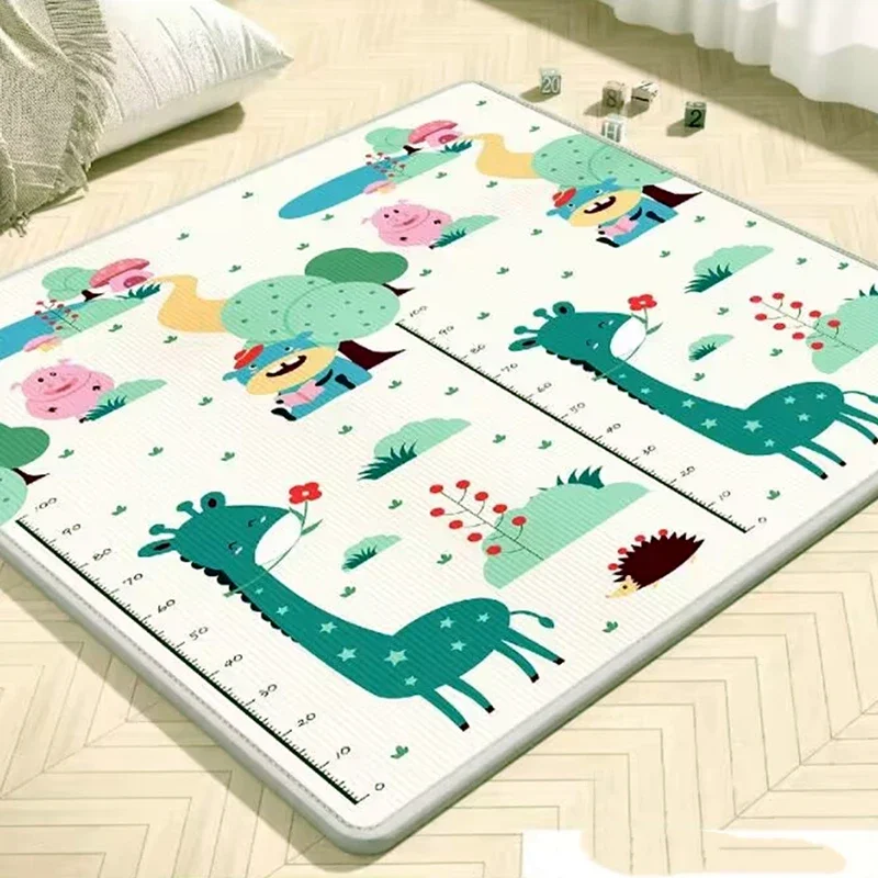 Alfombra de juego para bebés grande de gateo y desarrollo