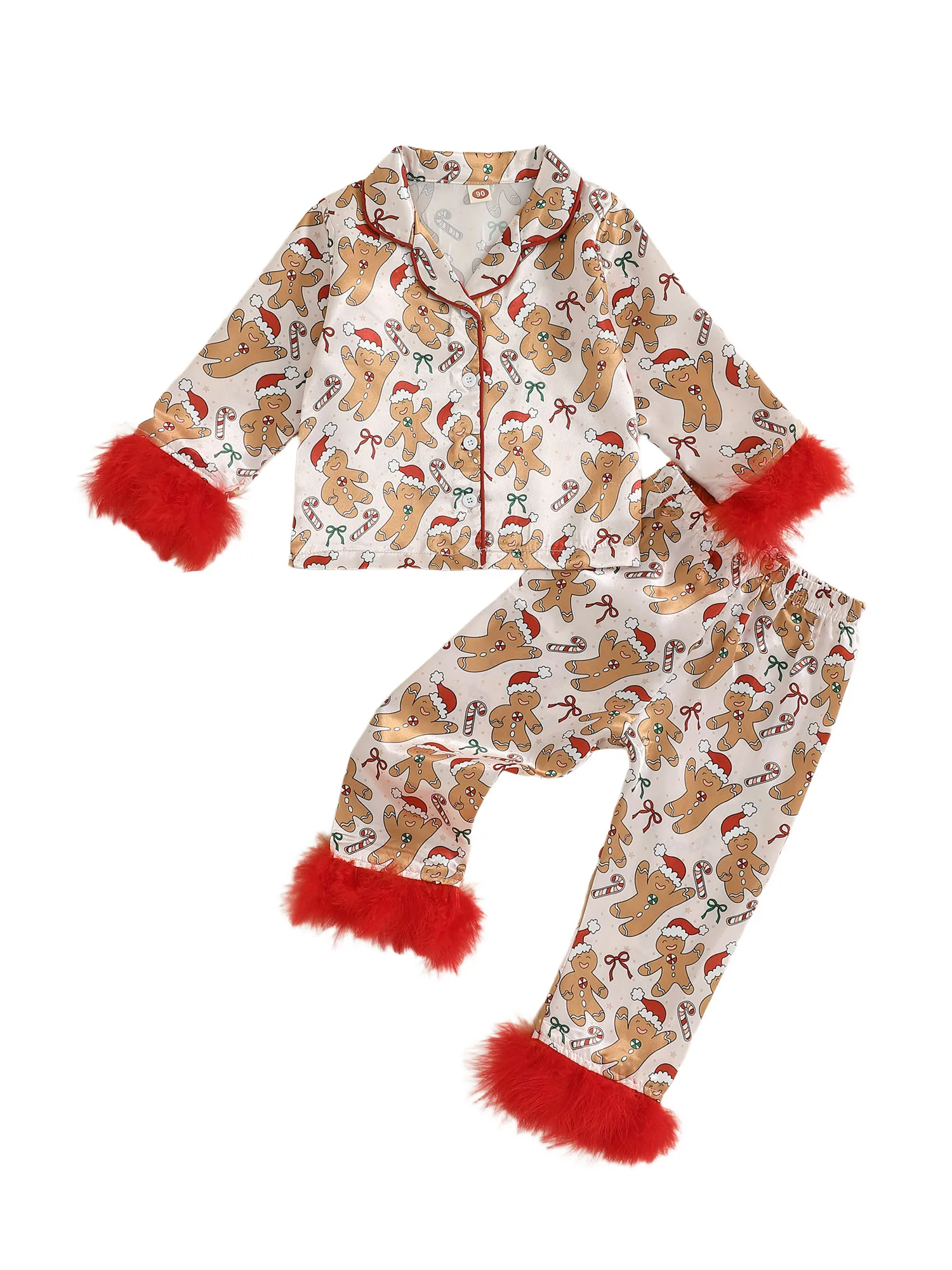 Camisa con estampado de lazo y pantalón a juego