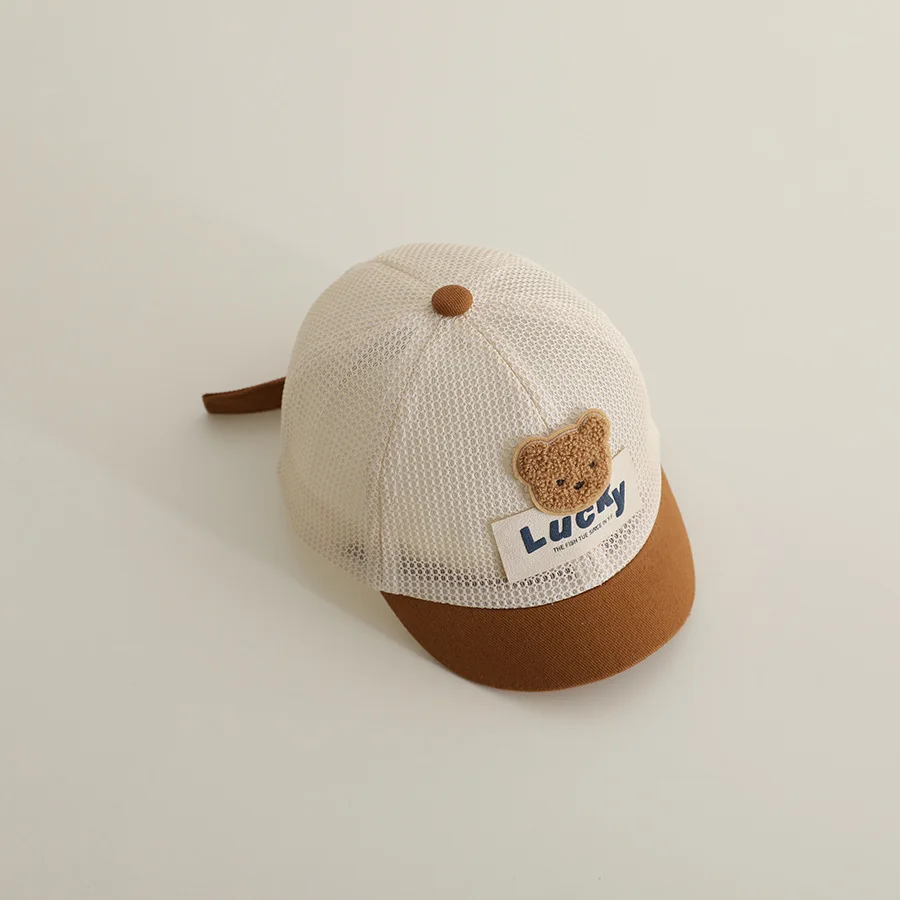 Gorra bebé para el sol en algodón con diseño de oso - imagen 5