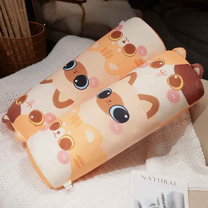 Cojín de peluche con gato estampado para decoración infantil