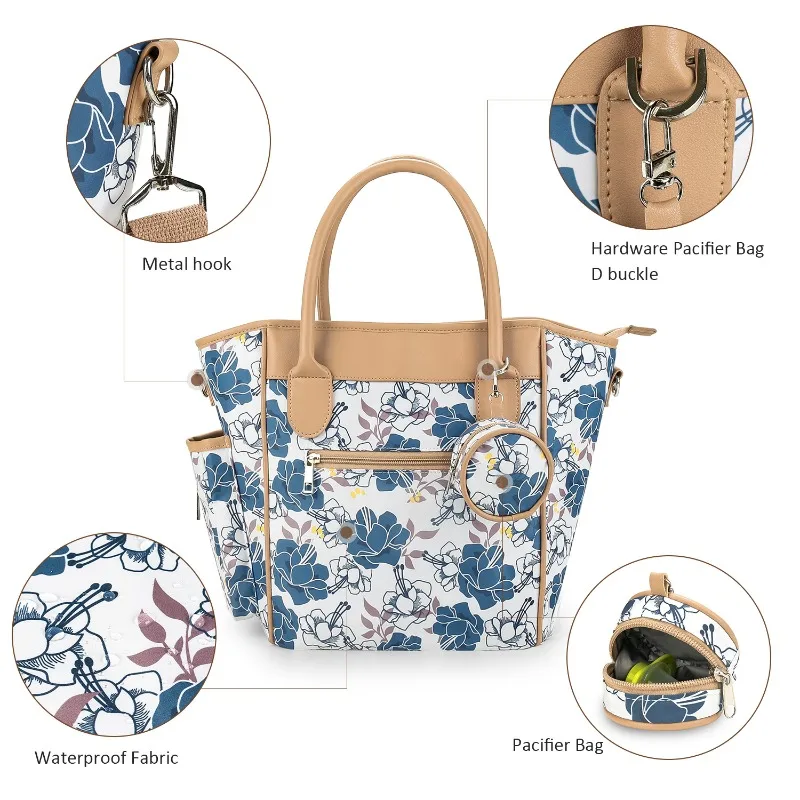 Organización interior con bolsa para chupete y compartimentos
