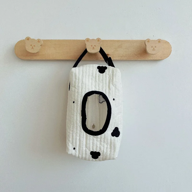 Caja de pañuelos para coche con tapa de animales extraíble y colgante - imagen 2