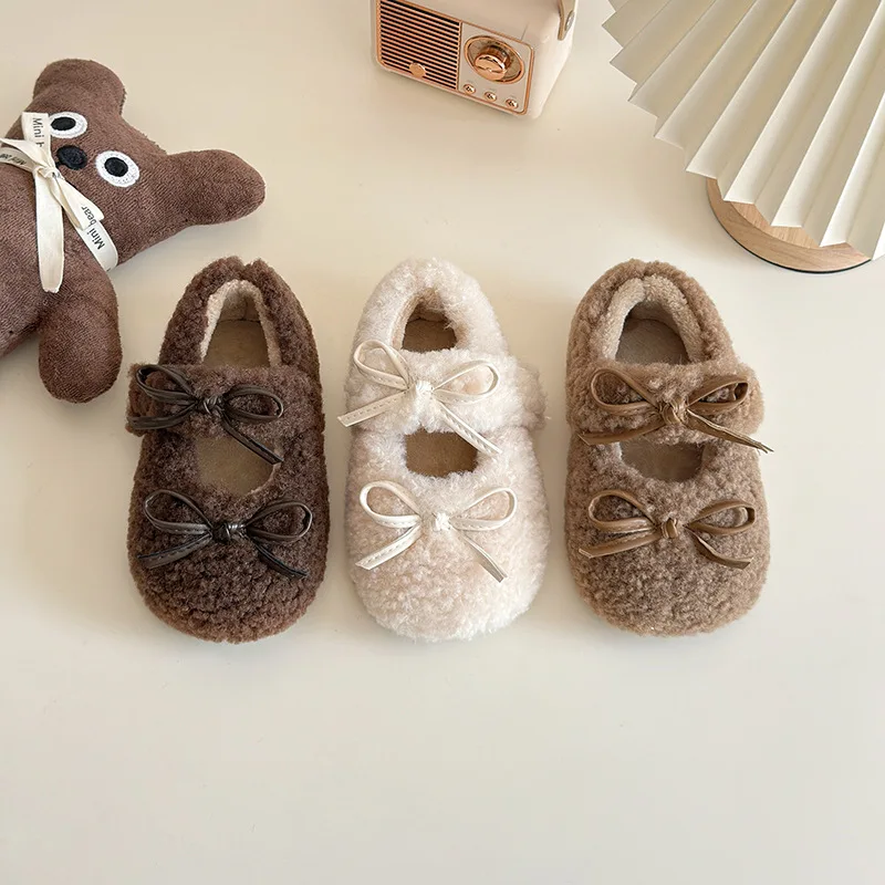 Botas antideslizantes de piel y terciopelo para caminar preescolar - imagen 3