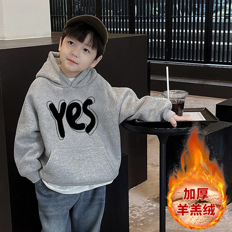 Jersey acolchado de invierno con capucha para niños, cálido - imagen 4