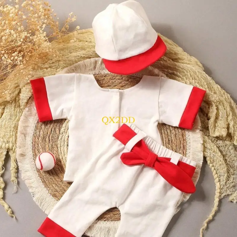 Disfraz de béisbol para bebé con accesorios de fotografía infantil - imagen 3