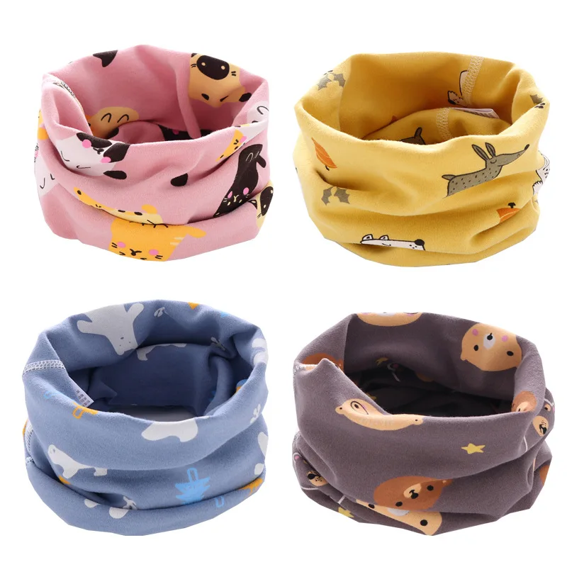 Bufanda de cuello cálida de invierno para niños – dibujos suaves