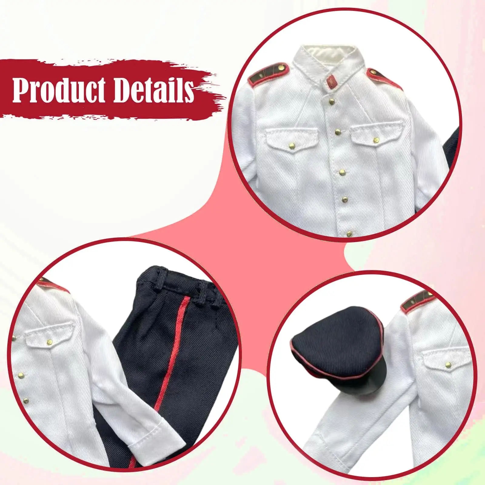 Conjunto disfraz de soldado para muñeca, chaqueta y pantalón - imagen 3