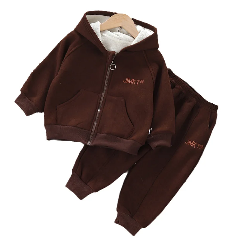 Conjunto infantil de invierno acolchado con sudadera y pantalón - imagen 4