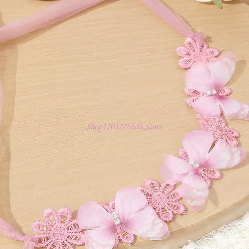 Vestido de tul en capas para sesión de fotos con diadema mariposa - imagen 4