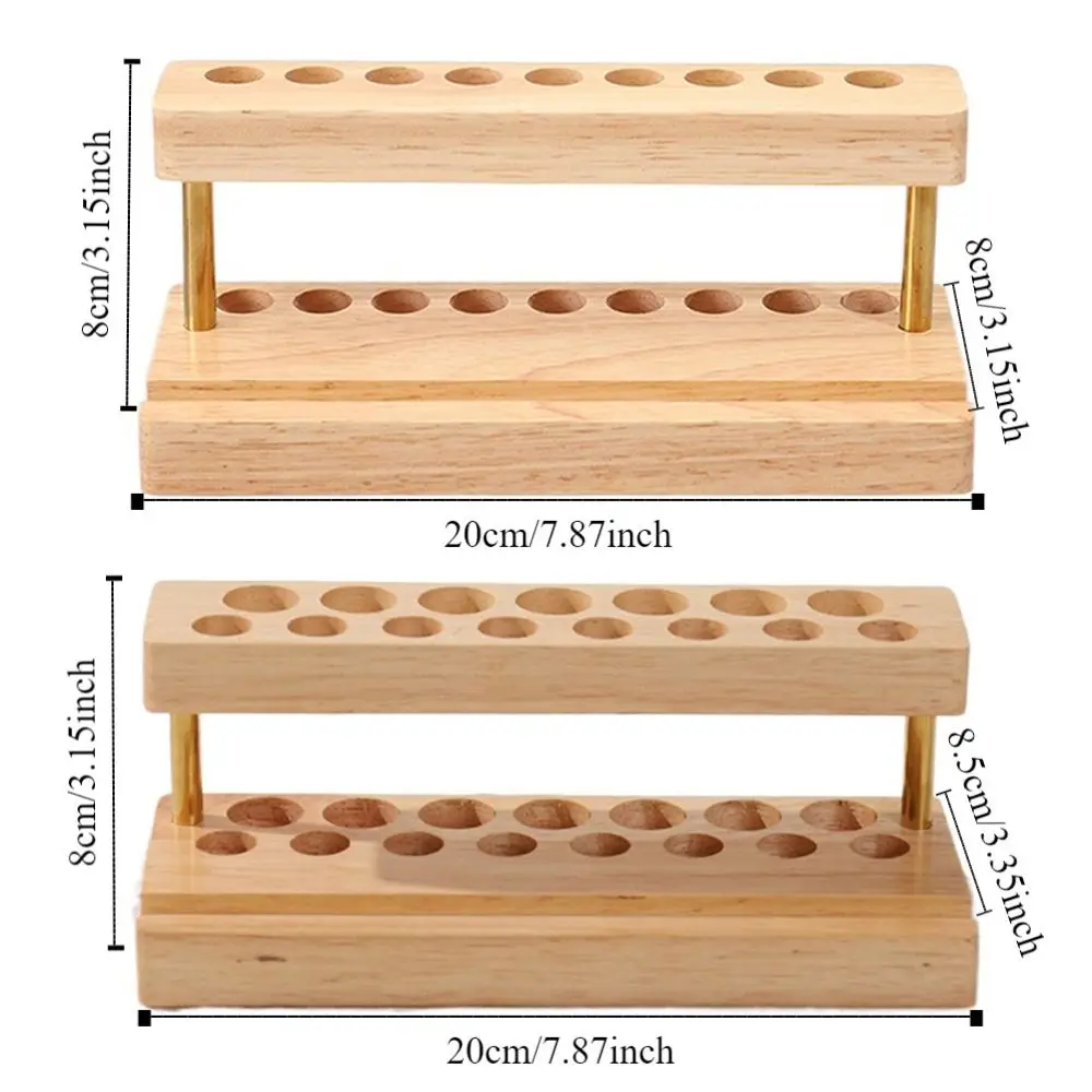 Portabolígrafos de nogal con ranuras para mesa y útiles - imagen 3