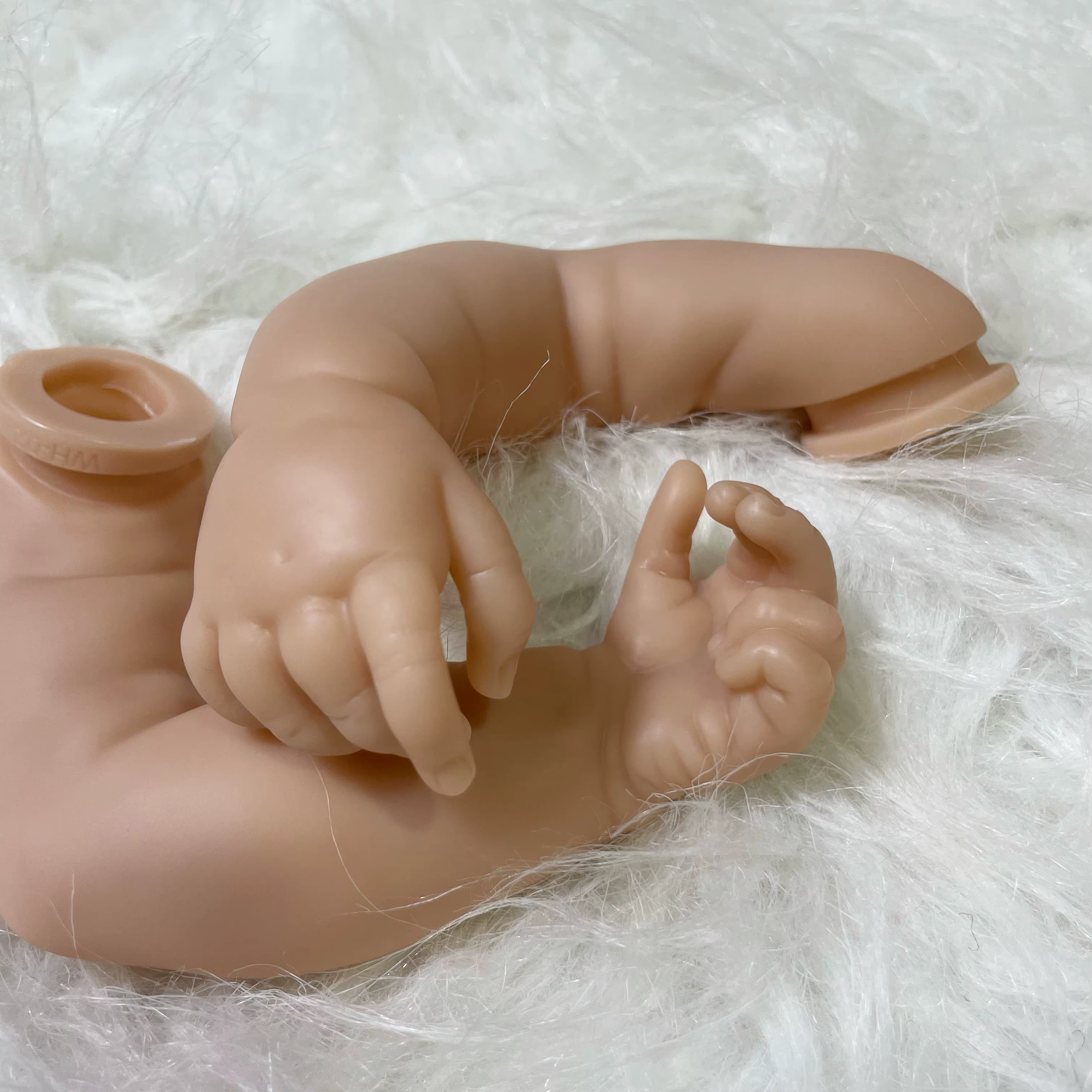 Kit de piezas de vinilo para muñeco Reborn - vista frontal de cabeza y extremidades