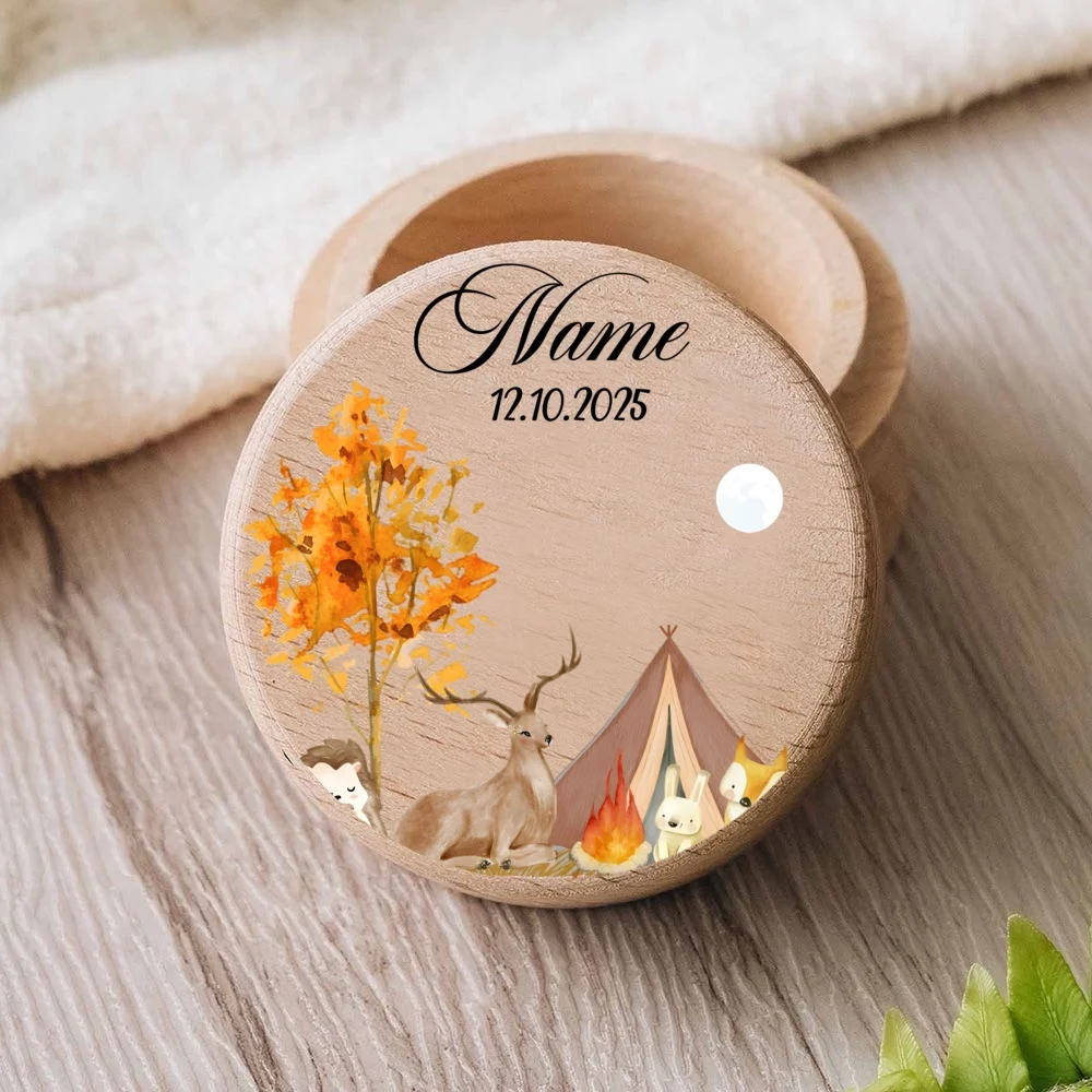 Caja de recuerdo dientes de leche personalizada con animales - imagen 4