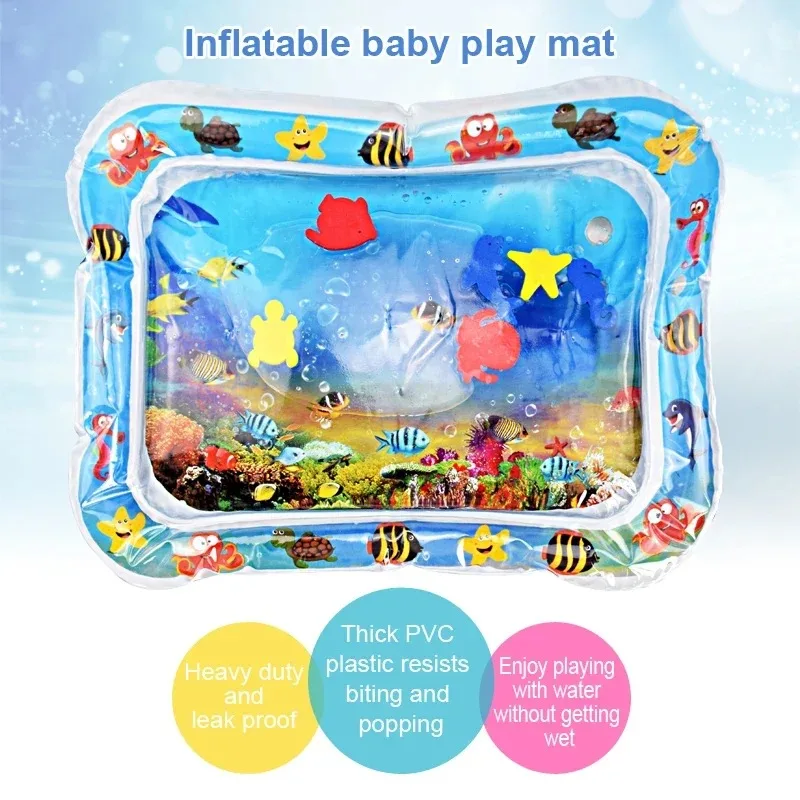 Estera de agua inflable – Juguete educativo tiempo barriguita bebés - imagen 2
